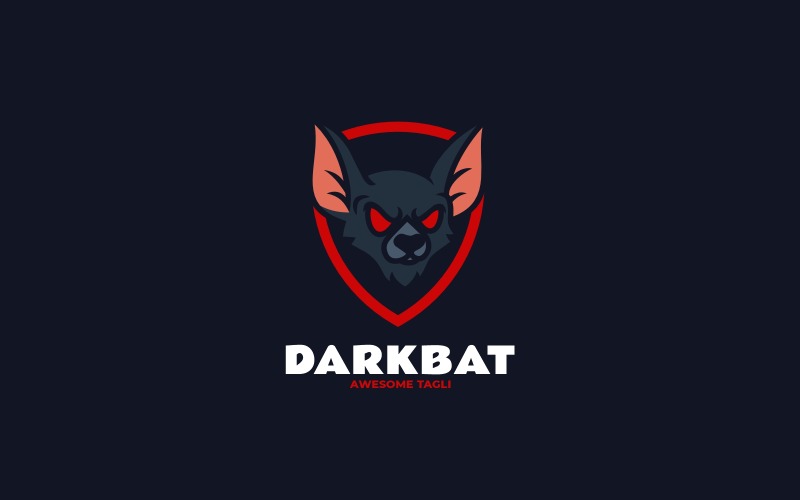 Maskot Modern Fladdermus Logotyp Design 872