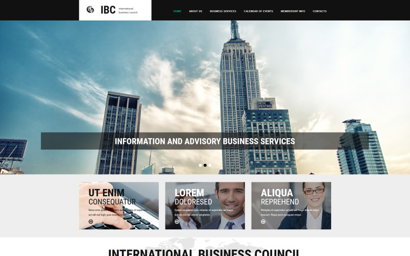 шаблон business &amp; services moto cms 3