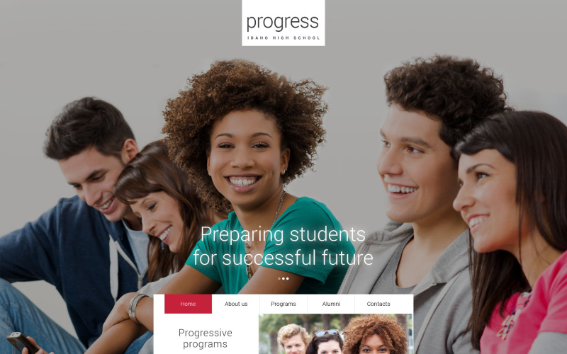 Modèle de site Web de progrès