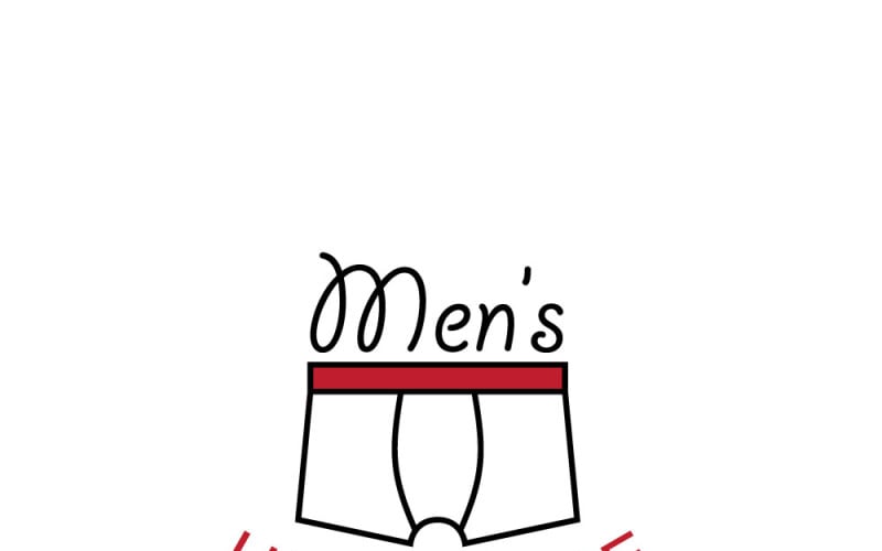 Modello di design del logo di un marchio di biancheria intima maschile audace