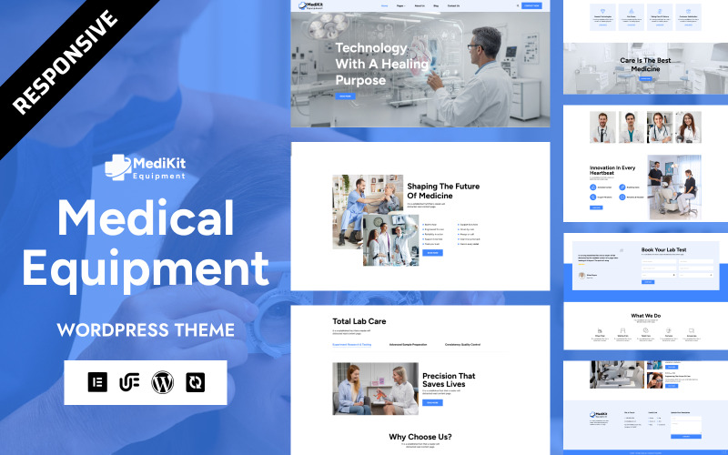 Medikit - Orvosi berendezések WordPress Elementor sablon