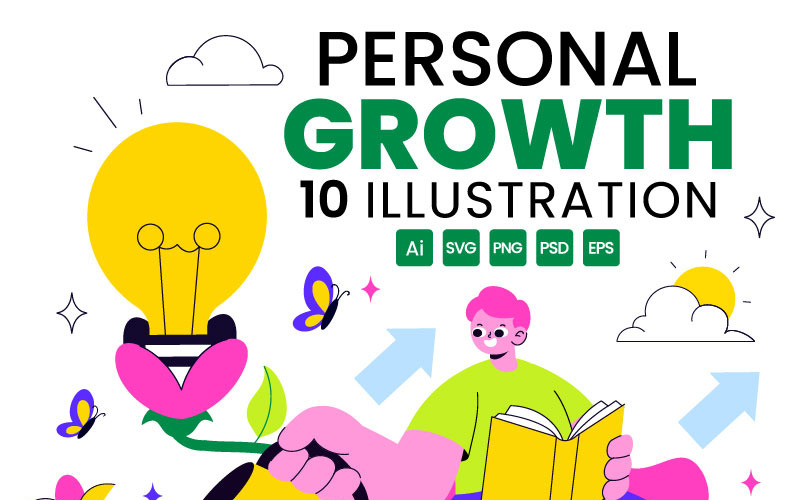 10 Illustrationer om personlig utveckling