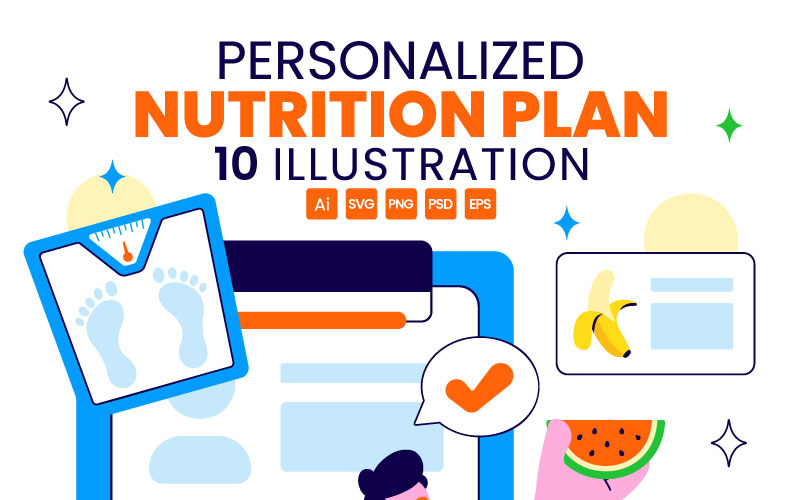 10 illustrationer av personliga kostplaner