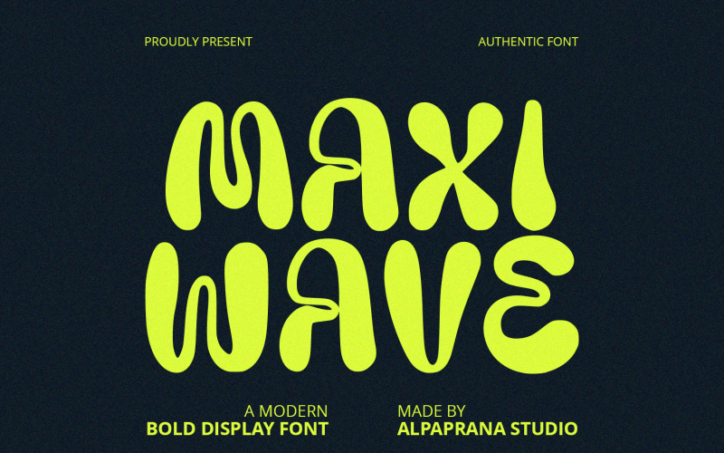 Maxi Wave - Fet visningstypsnitt