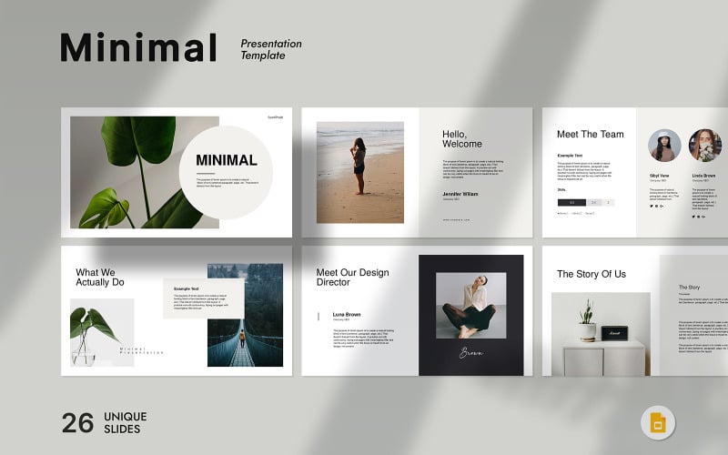 Temiz Minimal Google Slaytlar Sunum Düzeni