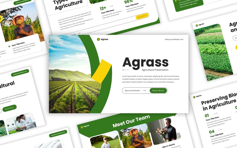 Шаблон PowerPoint «Agrass — Сельское хозяйство»