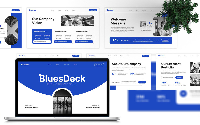 BluesDeck - İş Google Slayt Şablonu