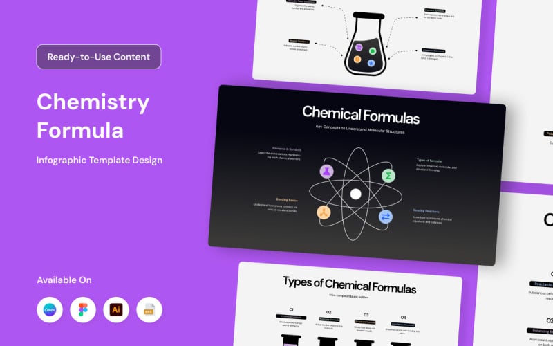 Modern kemi infografiklayout