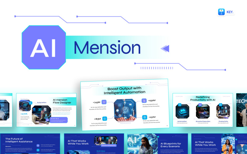 Modello di presentazione AI Mension