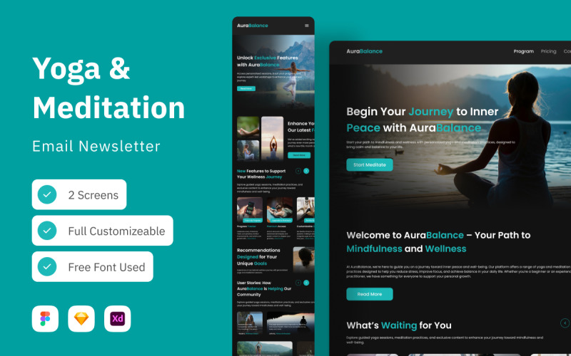 AuraBalance - 瑜伽与冥想电子邮件简讯