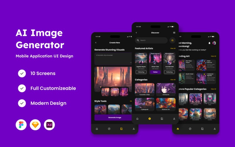 NovaWorks - AI图像生成器移动应用