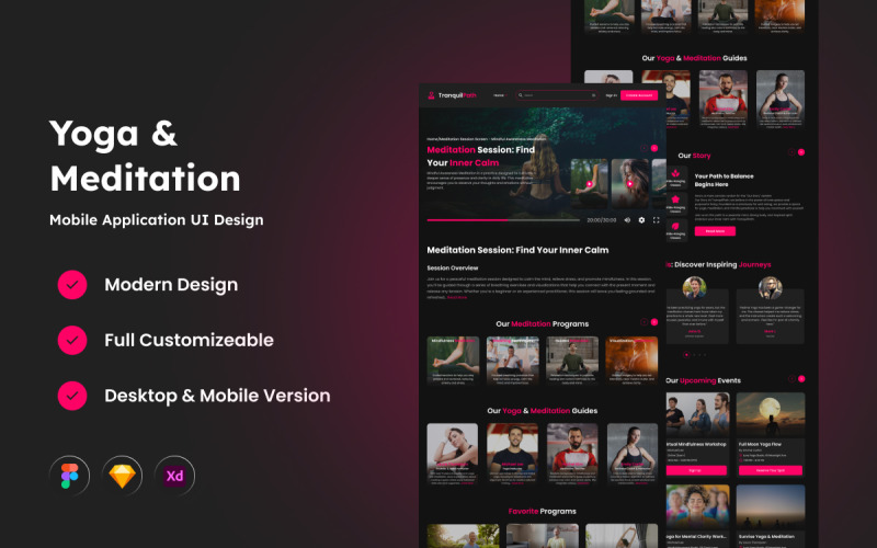 TranquilPath - Yoga & Meditatie Landingspagina