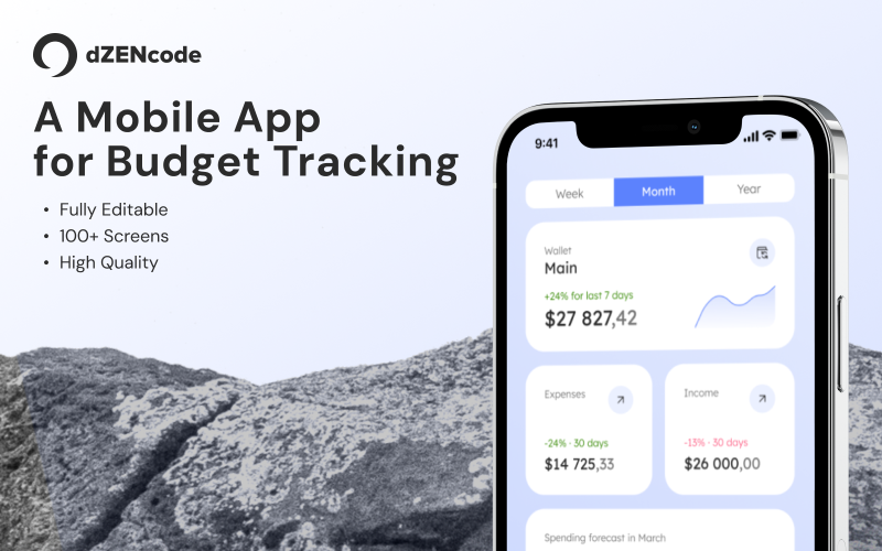 WePlan – Planejador Financeiro e Orçamentário: Modelo de Interface de Aplicativo Limpo e Minimalista