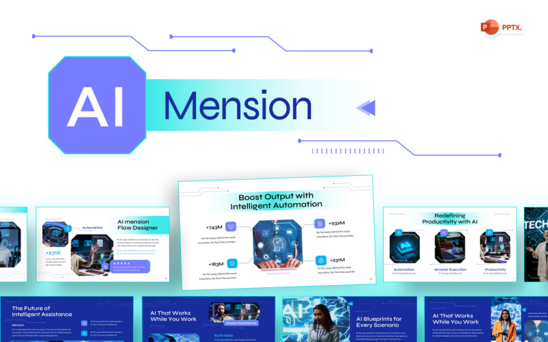 AI Mension PowerPoint-sjabloon