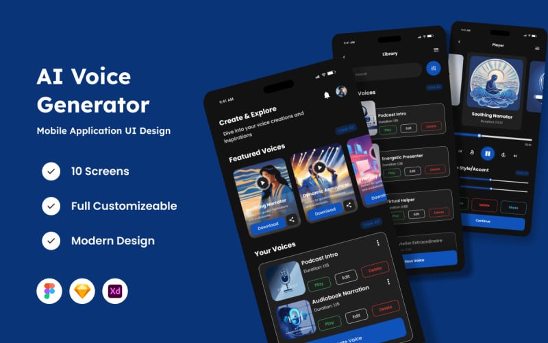 LingoVerse - Mobilapp för AI-röstgenerator