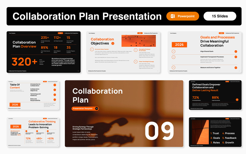 Modèle PowerPoint de présentation de plan de collaboration