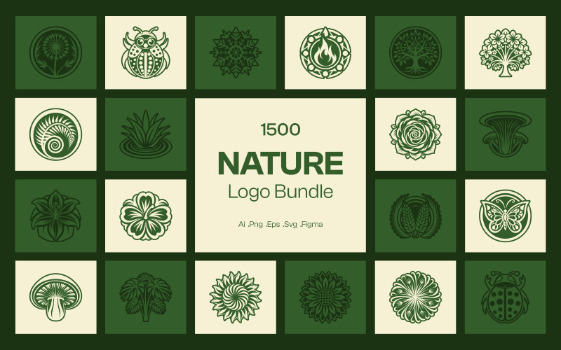 Modern Nature Logo Bundle-set
