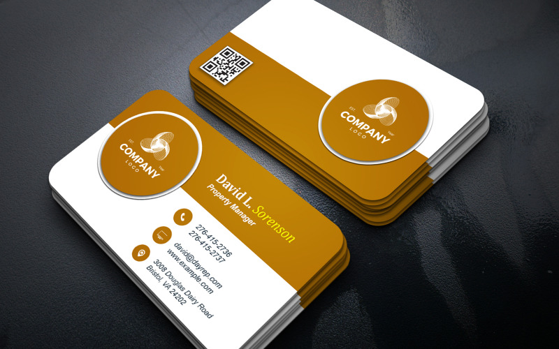 Professioneel minimalistisch visitekaartjeontwerp, bewerkbaar in Photoshop