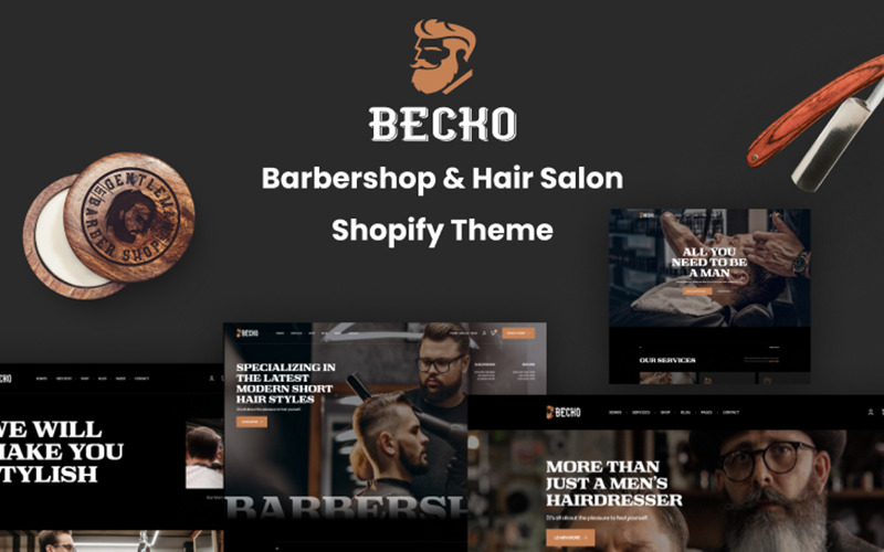 Ap Becko – Shopify-tema för frisör och barbersalong