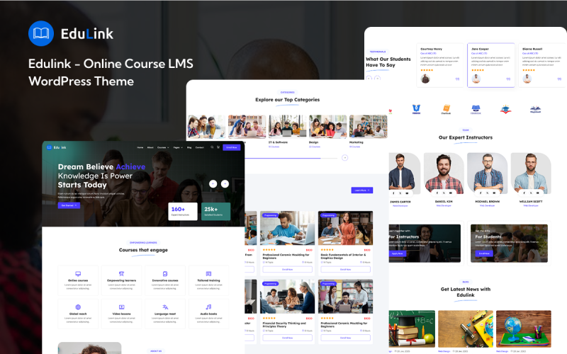 Edulink - Online cursus LMS WordPress-thema