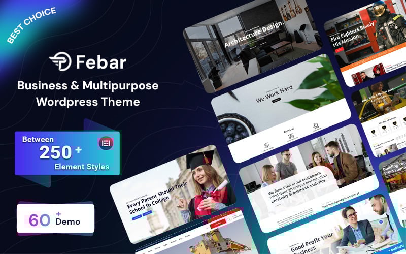 Febar - Tema WordPress reattivo multiuso e per aziende web