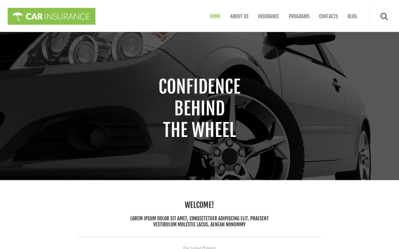 Bilförsäkrings lyhörd WordPress-tema