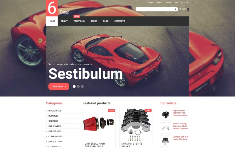 6 gear woocommerce тема