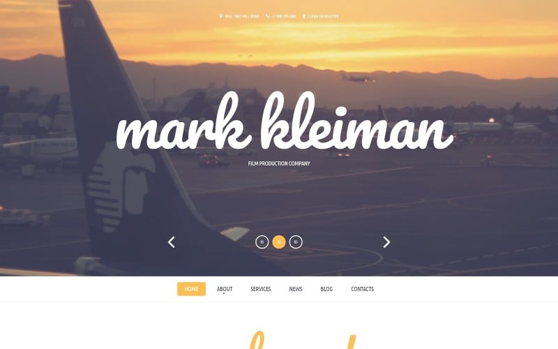 Марк Хейман - Современный адаптивный HTML-шаблон веб-сайта для фильма