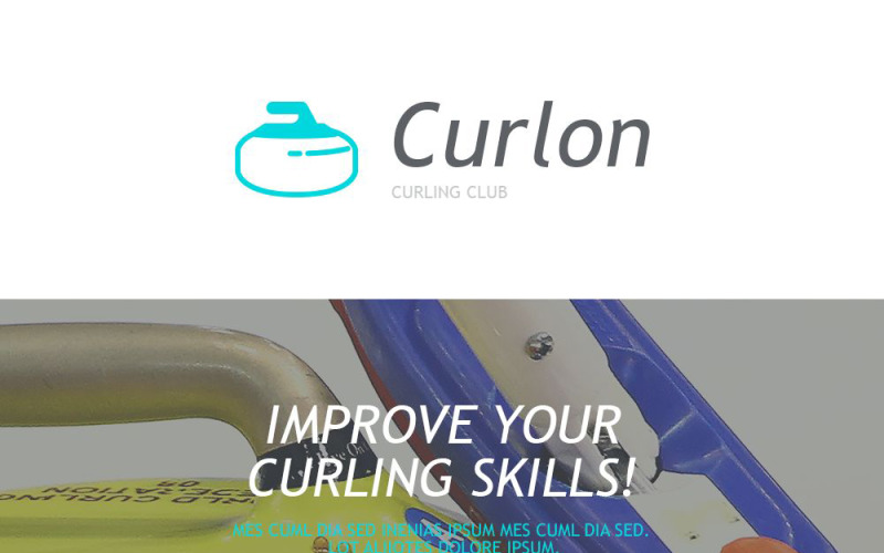 Modelo de boletim informativo responsivo de Curling