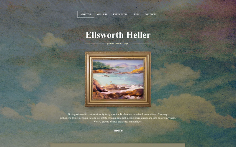 шаблон личной страницы muse