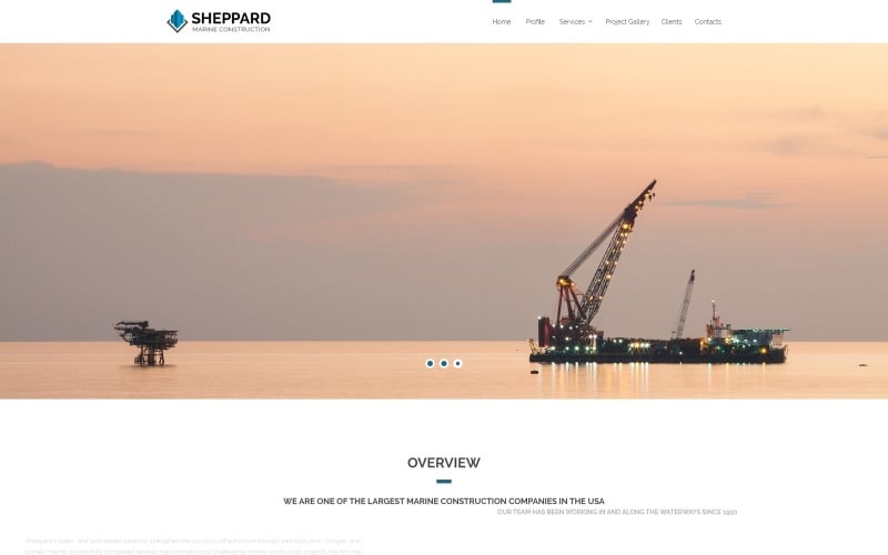 Sheppard - Szablon strony internetowej HTML5 responsywnej konstrukcji morskiej