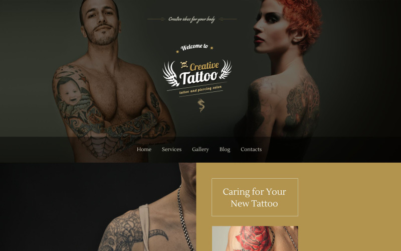 Tema creativo de WordPress para tatuajes
