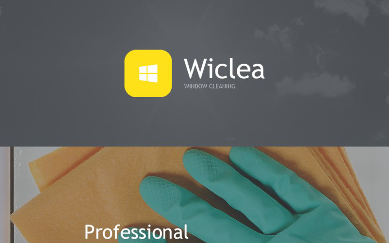 отзывчивый шаблон информационного бюллетеня для чистки окон