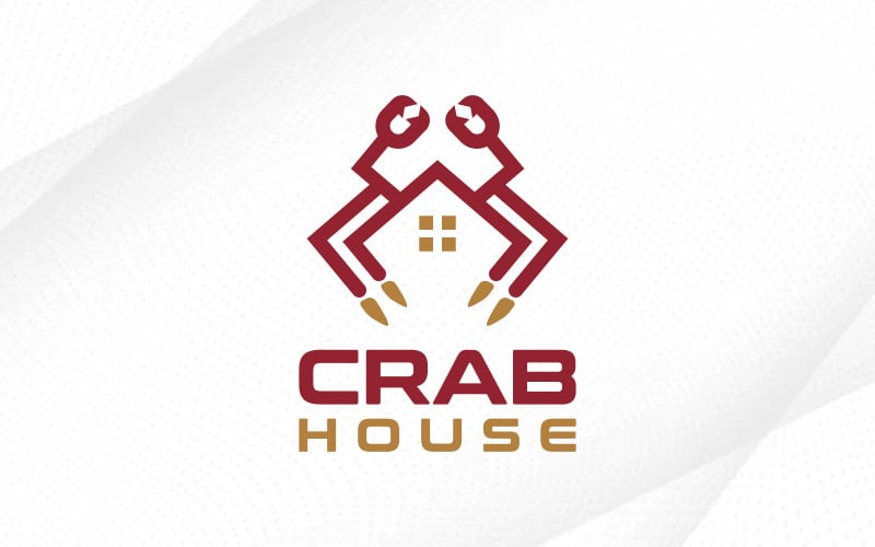 Crab House Logo Design Logo di granchio e aragosta