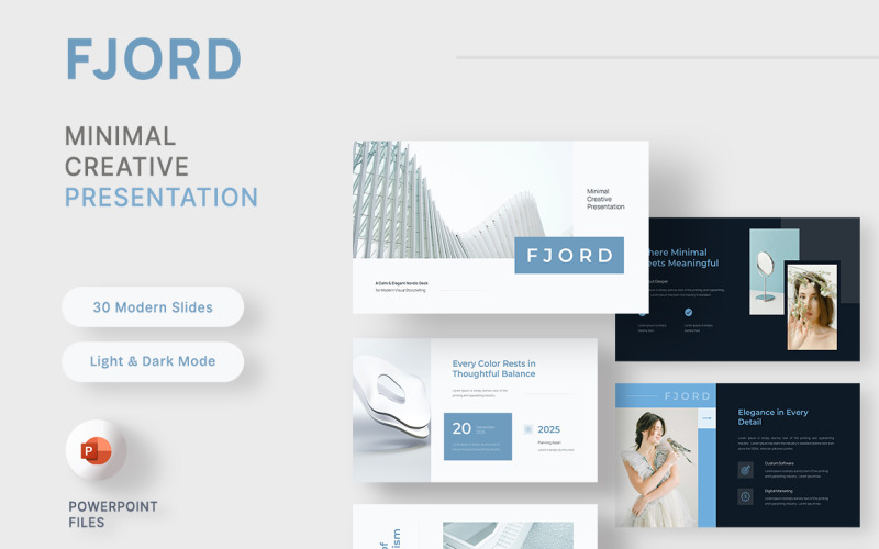 Fjord – Minimale creatieve PowerPoint-sjabloon