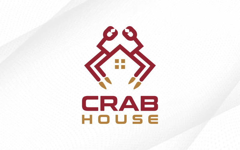 Logo-ontwerp voor krabbenhuis Logo voor krabben en kreeften