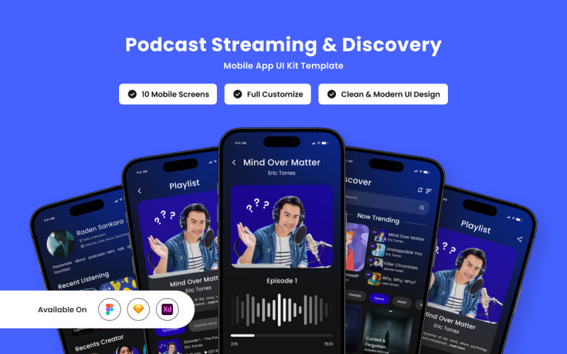 Yapper – Snyggt och intuitivt UI-kit för podcastappar