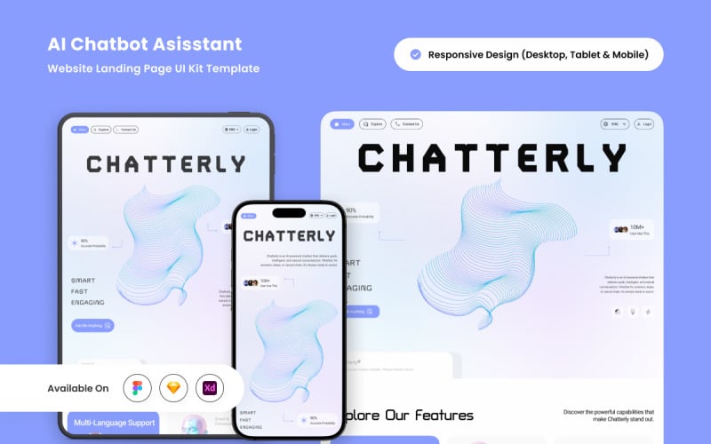 Chatterly - AI 聊天机器人助手登陆页面