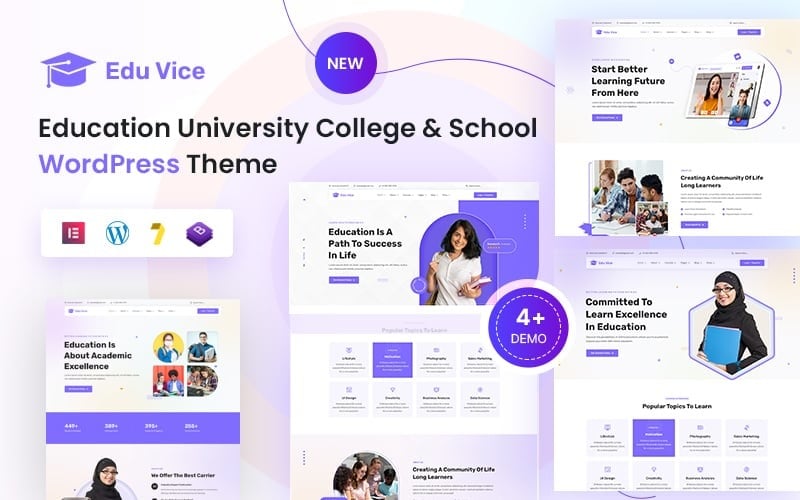 Edu-vice – WordPress-thema voor onderwijs, universiteit, hogeschool en school