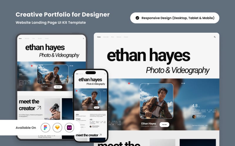 Ethan Hayes - 创意作品集落地页