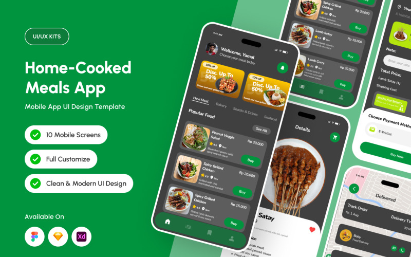 Jet Eats – Mobilt användargränssnitt för beställning av varm mat