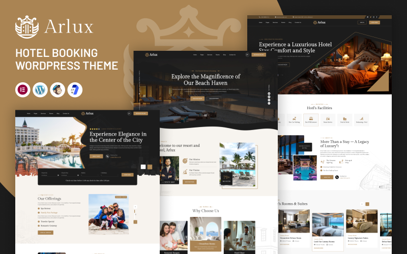 Arlux - WordPress-tema för hotellbokning