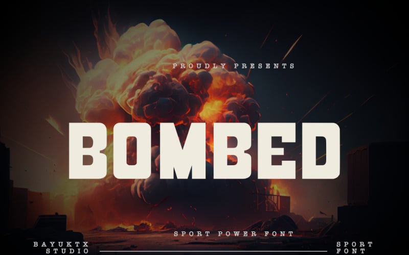 Bombed Sport Power Font - Dynamisk atletisk display