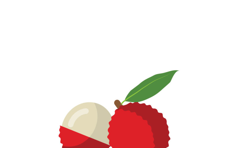 Fresh Lychee Fruit with Peeled Shell Revealing Pulp