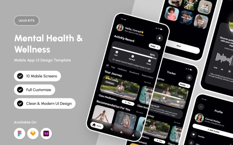 Homed – UI-kit för appar för emotionell vård