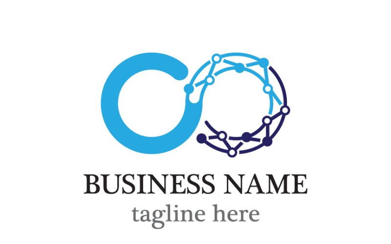 Minimalist Infinity Tech Logo Template