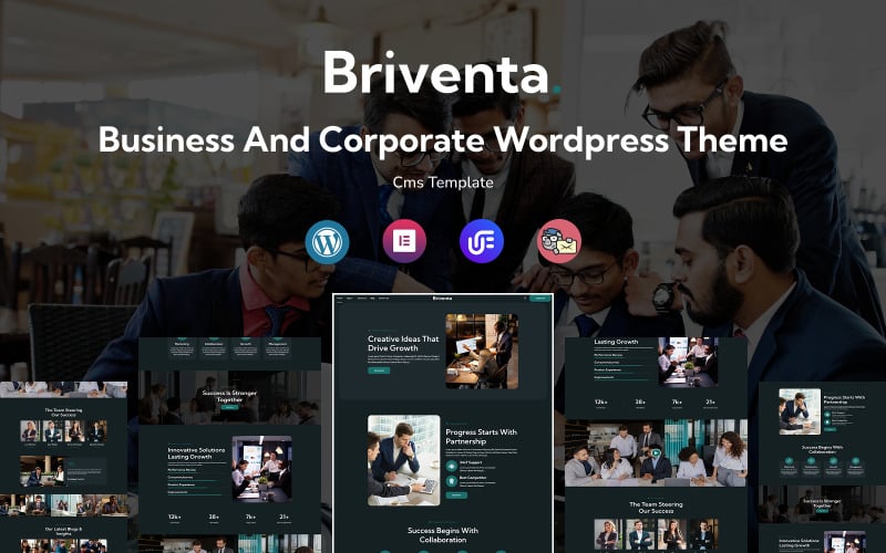 Briventa - Thème WordPress polyvalent et réactif pour entreprises et sociétés