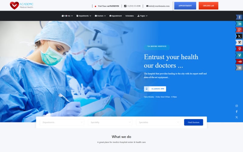 JL Academic Hospital Medical & Health Joomla6 Template