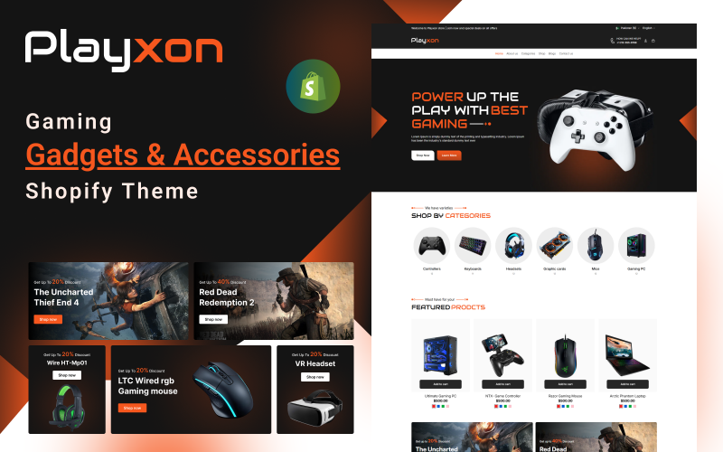 Playxon – Ігрові гаджети та аксесуари для Shopify Horizon Theme