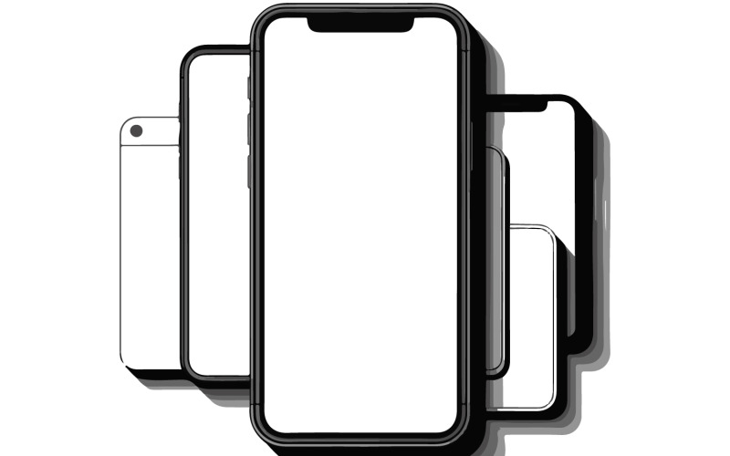 Mobil enhet mockup konstdesign